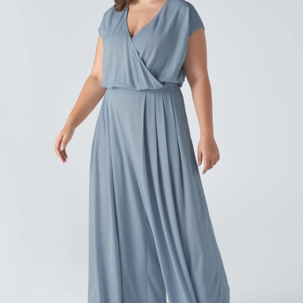 Halara V Neck Short Sleeve Pocket Wide Leg Flowy Waffle Casual PlusSize Jumpsuit
